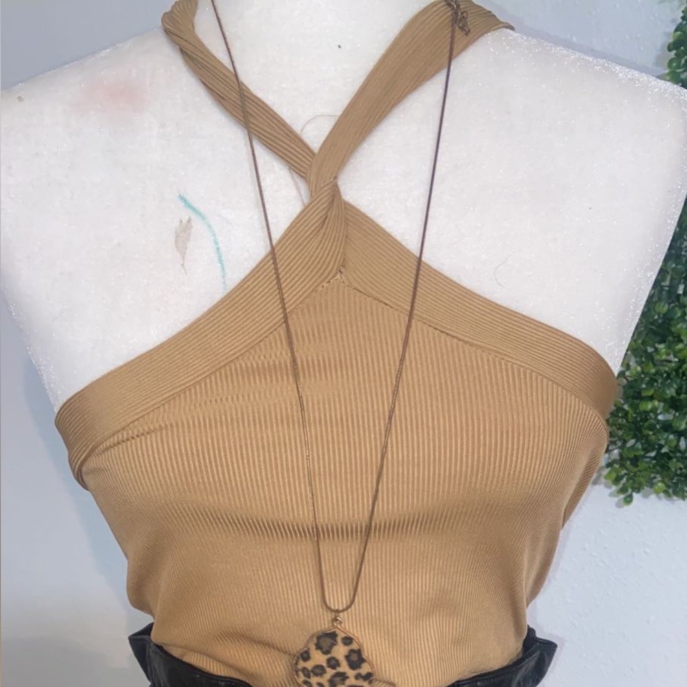 Tan cropped top